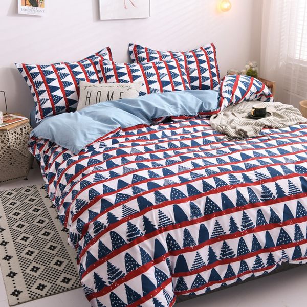 

christmas recommendation new year's gift bed linens set duvet cover set pillow case single double  king sizes bed linens