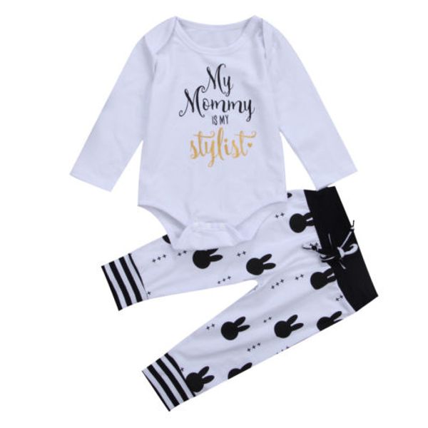 

cute baby boys girls bunny outfits long sleeve letter print romper long bunny leggings belt pants outfits clothing set for baby, Pink;blue