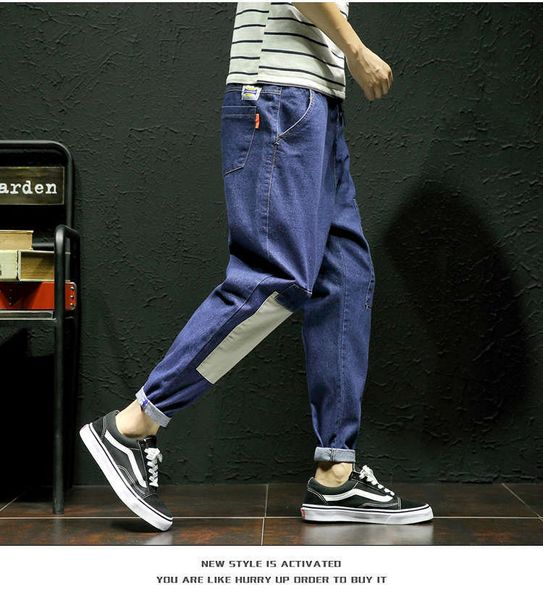 

мужские потертые рваные джинсы модельер прямые мотоциклетные джинсы причинные джинсовые брюки уличная одежда стиль мужские джинсы прохладный, Blue