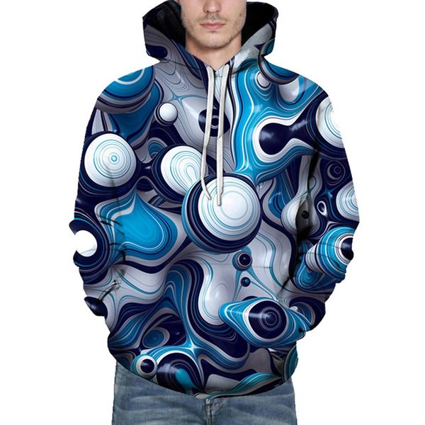 

harajuku fashion pattern hoodies men 3d digital print streetwear mens sweatshirt hip hop men pullover streetwear sweatshirt, Black