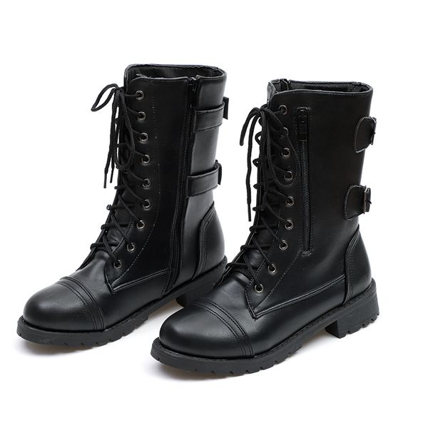 

women boot can place small objects solid wear-resistant outdoor boots sneakers shoes air cushion lace up plus size 35-43, Black