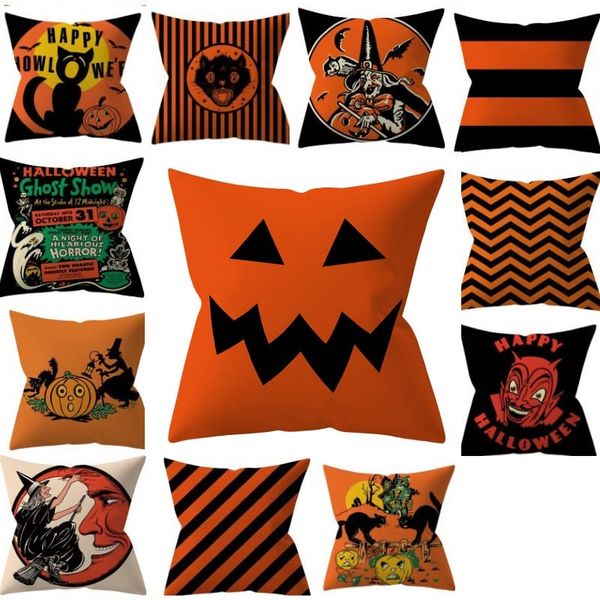 

halloween pillowcases cover pumpkin striped throw pillow case home sofa car decorative xmas home decorative without core fa2117