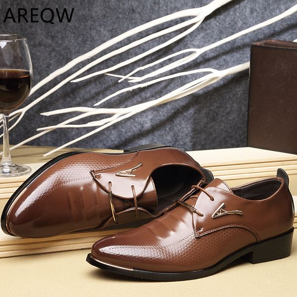

2020 men's casual shoes outdoor breathable dress genuine leather men shoes lace-up men flats fashion black loafers