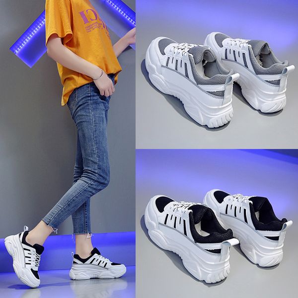 Shoe pai Mulher Ins Tide 2019 Outono Sapatos Exceed fogo All-jogo Leisure Time Flange Sneakers