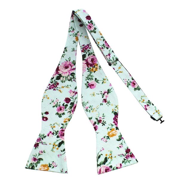 

rbocott men's self tie cotton bow ties flowers fashion floral self bowtie classic black blue bow tie for men wedding accessories