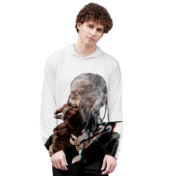 

mens designer hoodies pop smoke 3d printed plus size long sleeve pullover hoodies womens designer hoodies, Black