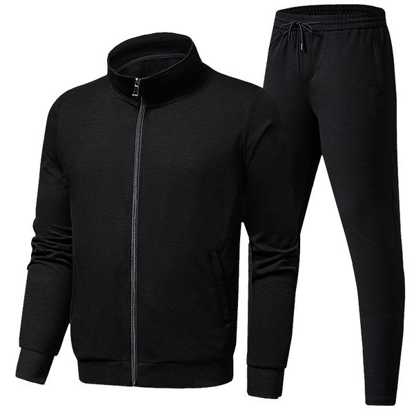 

человек черный костюм стенд lead кардиган leisure suit daily motion мужской марка tracksuit soild пальто цвета брюки 2шт наборы, Gray