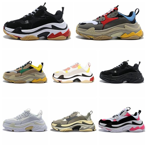 

2020 fashion paris triple-s 17fw casual dad shoes luxury shoes for men's women beige black sports designer triple s shoes size 36-45