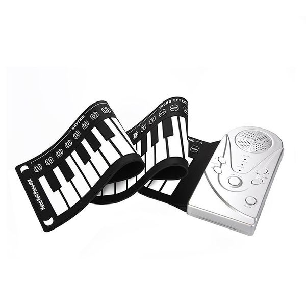 

portable flexible digital keyboard piano 49 keys tones rhythms electronic roll up piano toys zj55