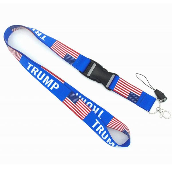 

trump lanyard телефон брелок струны ремни id card подвески lanyard сша съемный флаг ремни сотовый телефон подвески xd22938