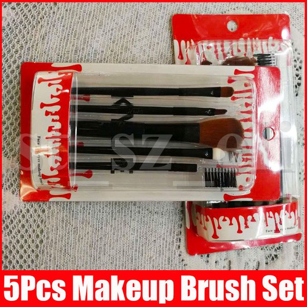 

5 pcs/lot make up brushes for beginner tools kit eye shadow eyebrow eyeliner eyelash lip brush makeup brushes