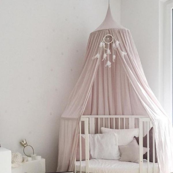 

kids home cottonÂ hanging bedroom bed curtain mosquito net canopy baby dome tent hot