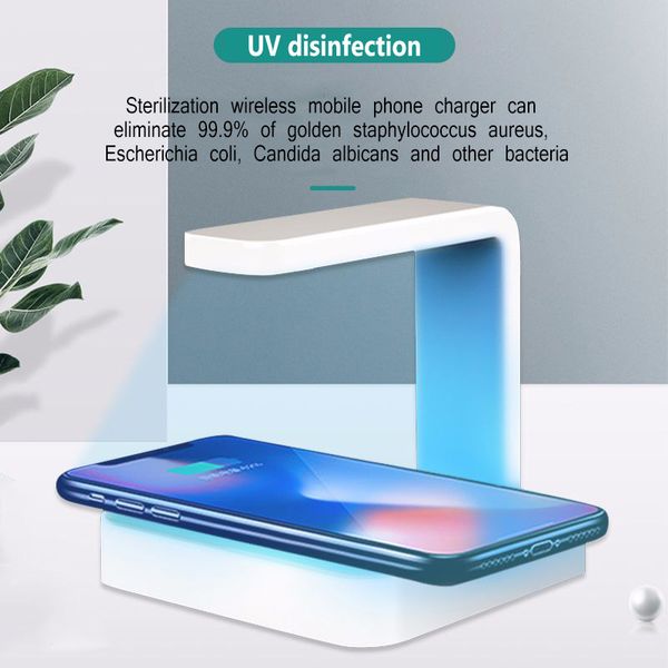 

uv sterilization lamp wireless charger mobile phone sterilizer uv mobile phone sterilization wireless charger usb interface touch switch