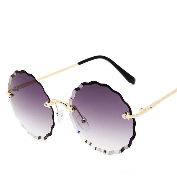 

rimless women sunglasses 2019 clear sunglasses alloy frame vintage retro designer eyeglasses women shades, White;black