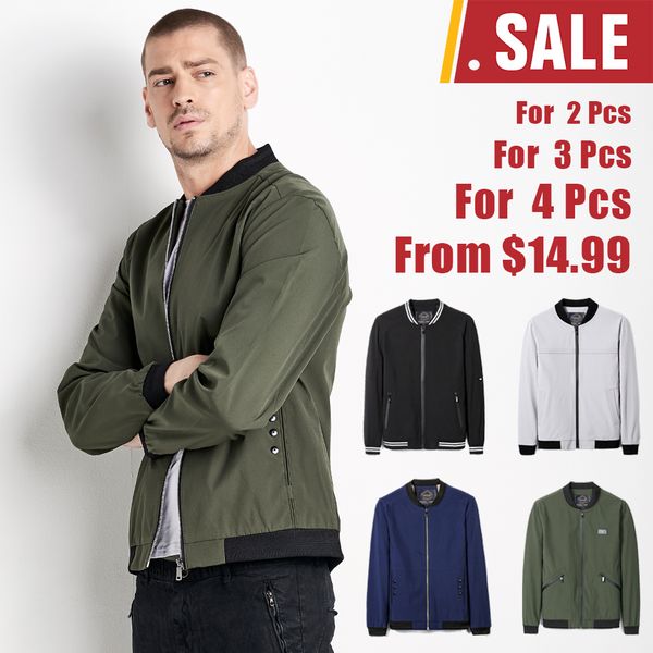 

wholesale men 2018 spring autumn new casual solid jacket coat men bomber ma1 fashion elastic warm waterproof jackets coats, Black;brown