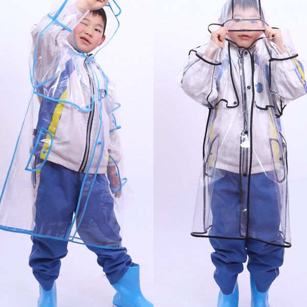 

eu6ma environmental protection eva creative fully transparent color side student raincoat male and environmental protection eva creative fu, Red;brown