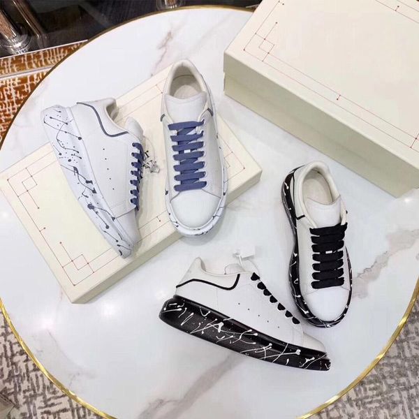 

2019 new fa hion luxury leather women 039 hoe de igner white black ladie men 039 couple ca ual hoe breathable port hoe