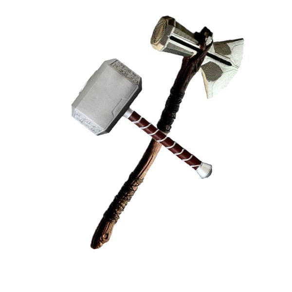

44cm thor axe hammer thor's hammer cosplay 1: 1 guns figure model kids gift movie role playing safety eva toy material