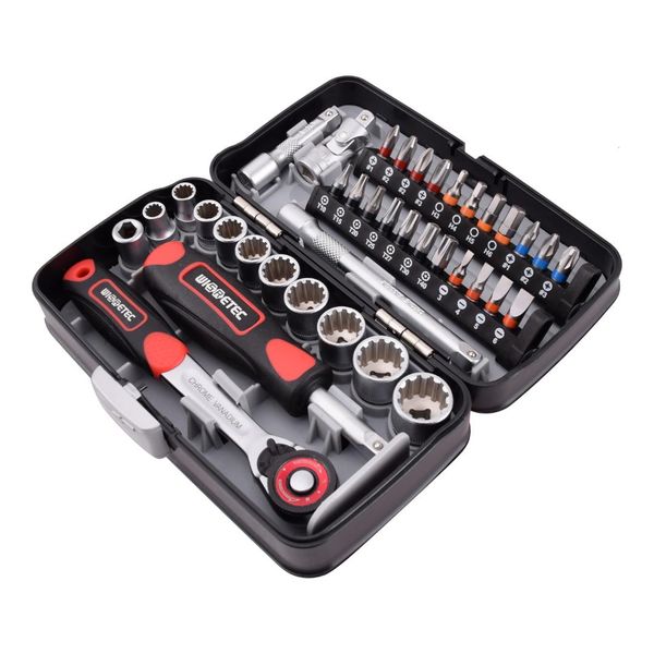 

38pcs mini ratchet wrench set 1/4" socket screw bits kit bike maintenance repair hand tool repair tools bike ratchet wrench