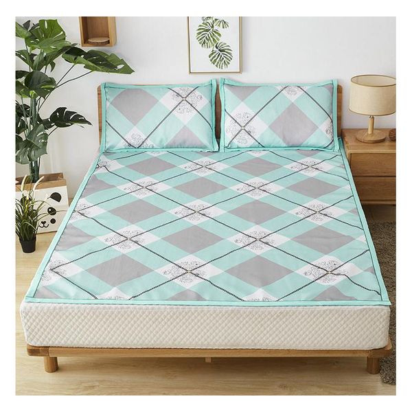 

summer folding dobby air-permeable viscose fiber mat 2pcs pillowcase home new anti dust mite anti-bacteria folding mat kit