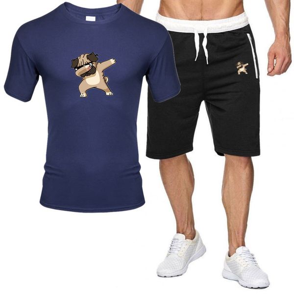 

anime t-shirt men's casual cotton summer fashion short sleeve son goku hip hop men's t-shirt pants sports casual sui, Gray