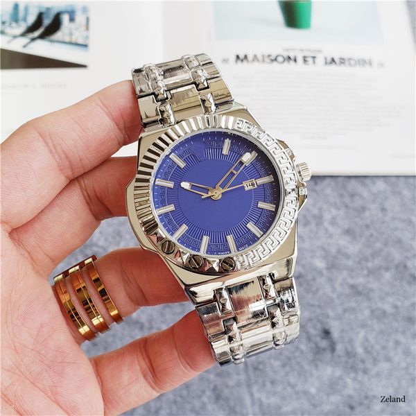 

2020 new luxury mens watches quartz-watch casual business male clock montre de luxe iced out watch vs designer watches reloj de lujo, Slivery;brown