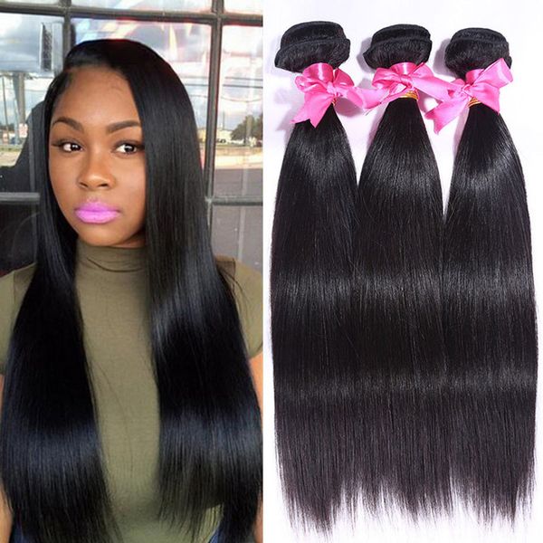 

горячие продажи прямые бразильские 100% человеческие девственные плетения волос высокой плотности натуральный цвет для женщин