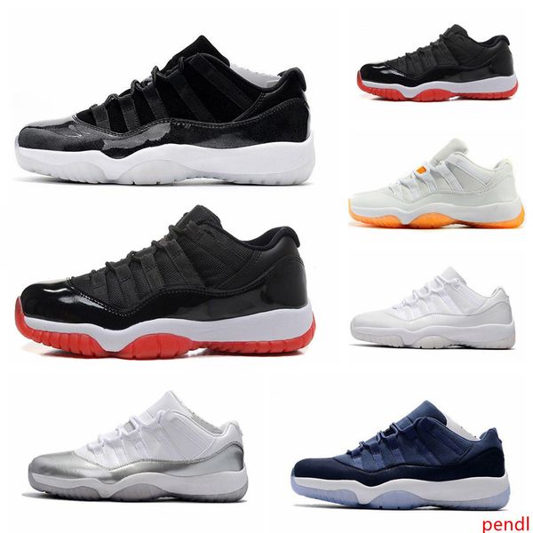 

11s mens basketball shoes low sneakers cap and gown gamma blue iridescent gym red unc concord bred trainer sport sneakers