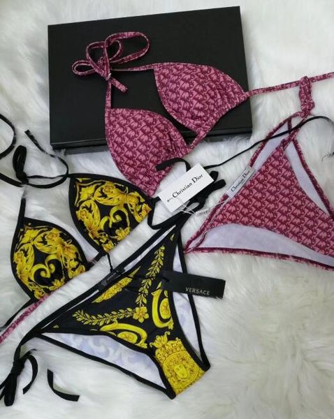 

De igner lady bikini wim uit brand letter printed brand wimwear bikini for women luxury two piece female bikini bathing uit