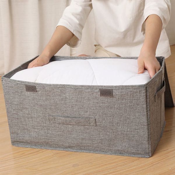 

vertical clothes organiser saving space cotton linen portable household foldable with compartments storage bag washable wardrobe