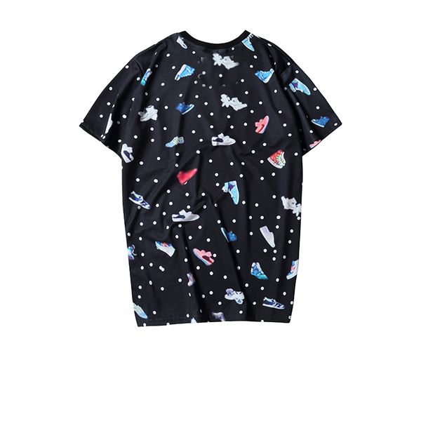 

mens designer summer fashion breathable short sleeve hipster t shirt round neck cotton basic t shirt black white mens print adt31-16, White;black