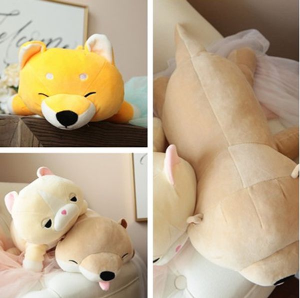 

new arrival soft plush stuffed animal akita dog doll anime toy cute cat pillow for girl kid cute cushion brinquedos 45\60cm