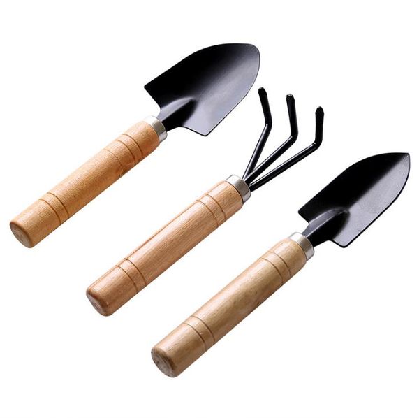 

3 pcs/set new creative gardening tools three piece mini garden tools small shovel rake spade potted plant flowers sn2528