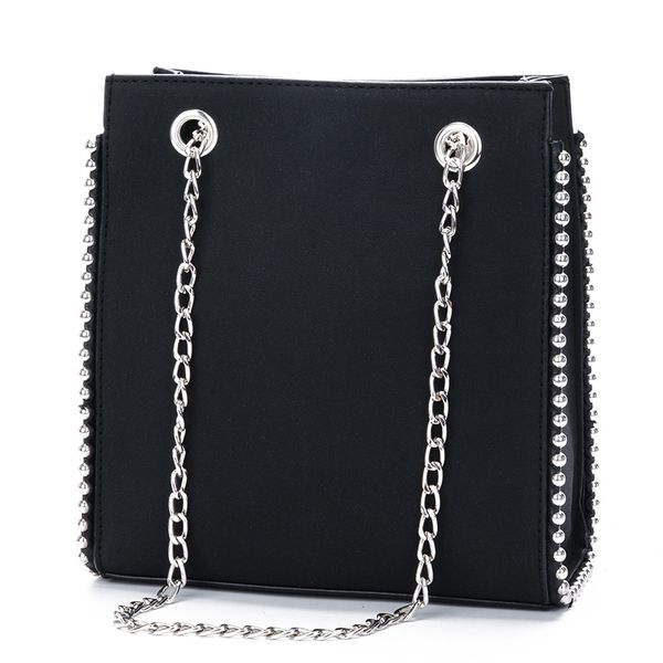 

bag women's handbag 2019 new luxury leather rivet casual fashion women's shoulder messenger bag designer handbags