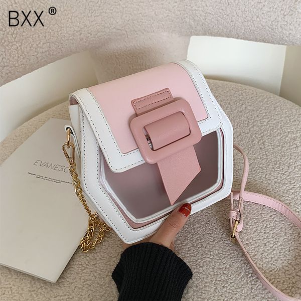 

bxx] pu leather crossbody bags for women 2020 lady small transparent jelly shoulder messenger bag female travel handbags hl380