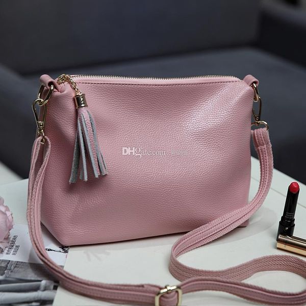 

lady bag litchi grain single shoulder bag soft leather joker simple makeup bag