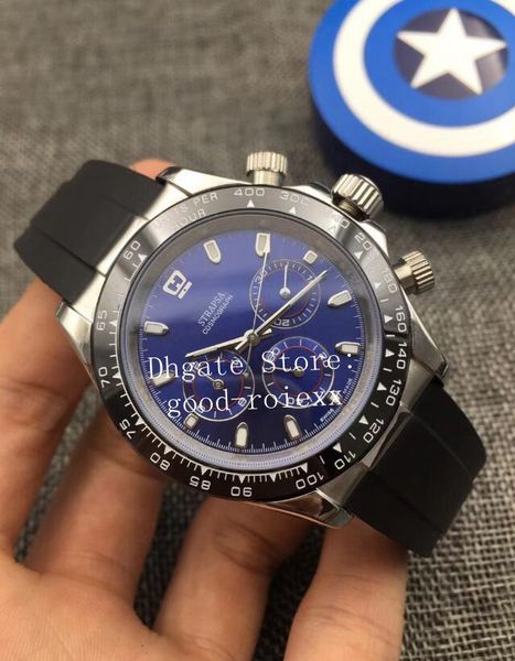 

4 colors men's ceramic bezel automatic 2813 mechanical movement watch blue dial cosmograph watches men 116506 rubber oysterflex wristwa, Slivery;brown