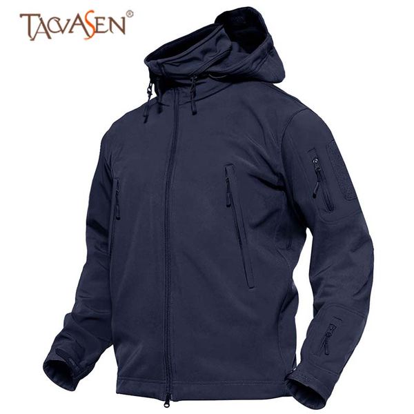 

tacvasen tactical softshell jacket men waterproof army jacket heated jackets outdoor trekking jackets windproof hunting, Blue;black