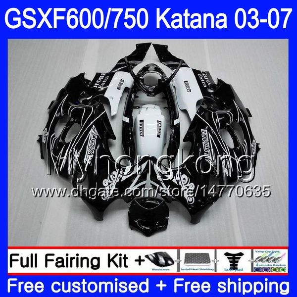 GSX600F Nero CALDO caldo Per SUZUKI GSXF 600 750 GSXF600 2003 2004 2005 2006 2007 293HM.23 GSXF-750 KATANA GSXF750 03 04 05 06 07 Carenature