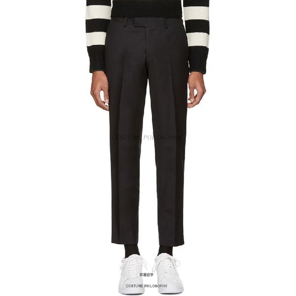 

27-44 2017 мужская одежда гд стилист дефиле мода краткое высокое качество свободного покроя длины лодыжки брюки плюс размер костюмы, Black