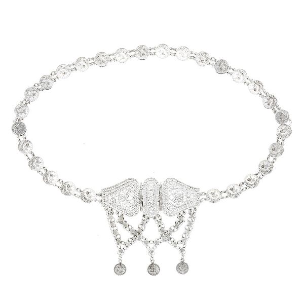 

модная монета кисточкой талии цепи euramerican популярность возрождает древние способы бирюзовый пляж рекреационные тела цепи женщин ювелирн, Silver