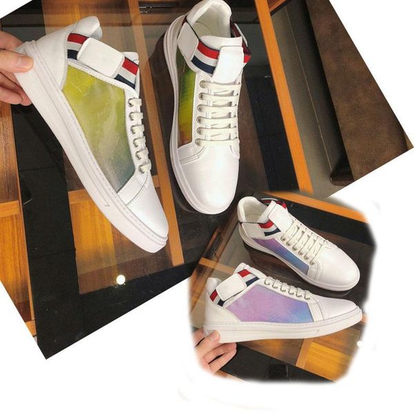 

2019 new fashion luxembourg shoes casual shoes brand trainer 3m white leather designer rivoli boombox mens low fashion leisure shoes t07, Black