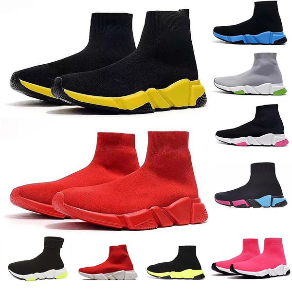 

2020 fashion speed run trainers sock shoes triple black white volt cool grey gym red men women casual shoes outdoor loafers designer sneaker