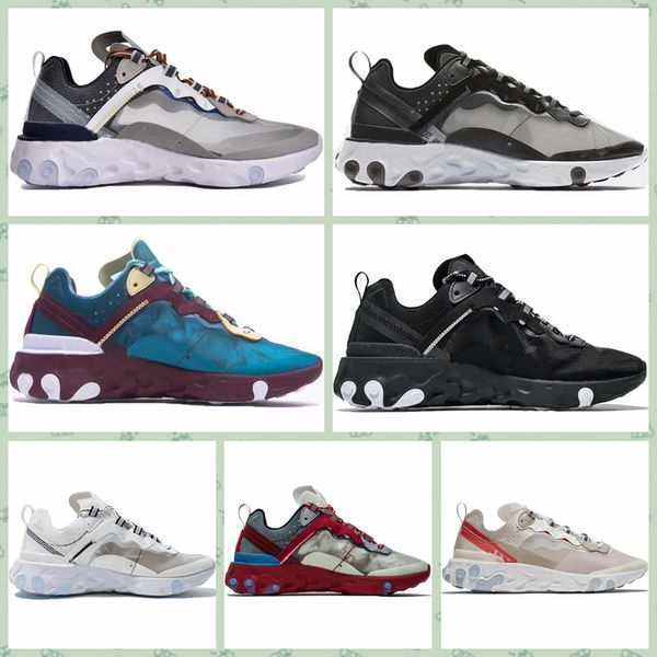 

nrea87 2019 orange react element 87 running shoes for women men dark grey blue chill trainer 87s sail green mist sports sneakers