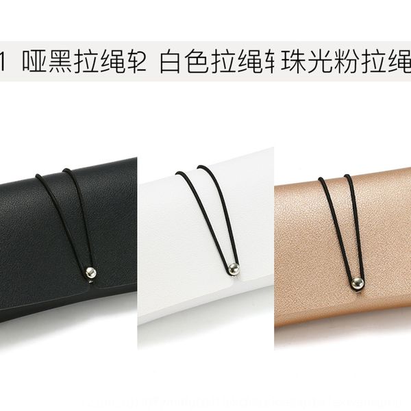 

sun mirror leather pull rope soft bag men's and women's general case glasses case soft leather glasses box mirror box