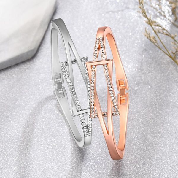 

sparkling rhinestone bracelet fashion crystal bangle women daily wrist jewelry k2, Black