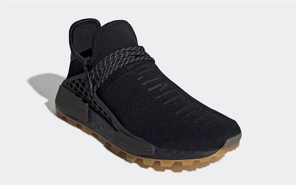 

Pharrell william prd hu trail human race men women running hoe eg7836 core black utility black gum pack yellow white with box, Black;green