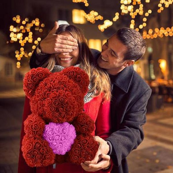 

Горячие Продажи 40 см Мишка Роз Искусственные Цветы Главная Свадебный Фестиваль DI