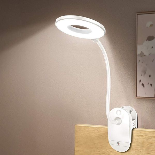 

18650 led touch on/off switch 3 modes clip desk lamp 7000k eye protection reading dimmer rechargeable usb led table lamps