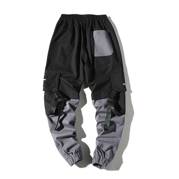 

pants hip pants pencil fashion streetwear length cargo mens ankle male pant tactics hop mvehs, Black